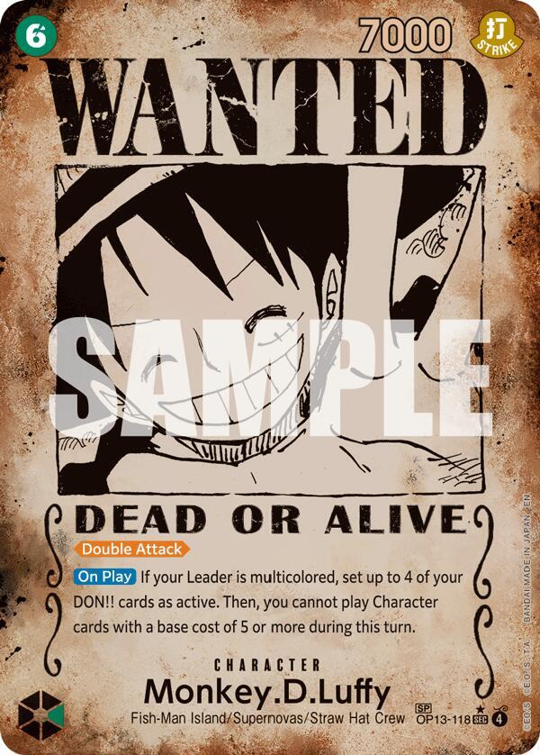 OP13-118 Monkey.D.Luffy Wanted