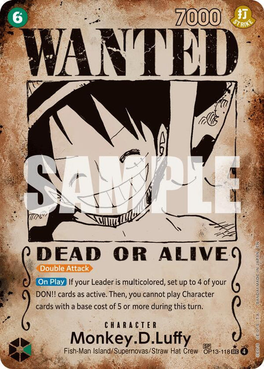 OP13-118 Monkey.D.Luffy Wanted